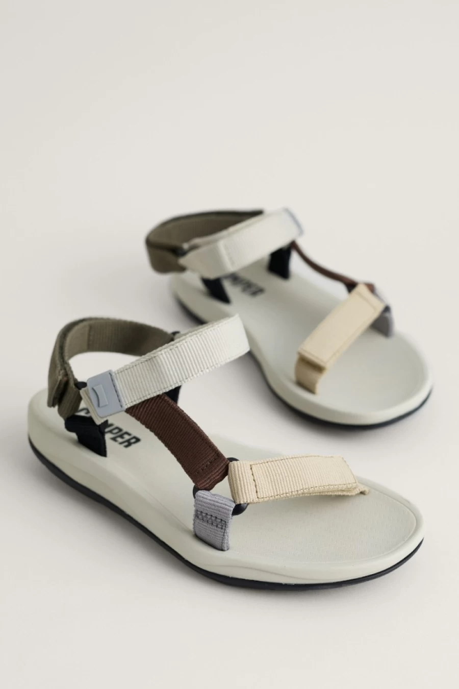 Seasalt Cornwall Women's Multi-Assorted Camper Tonal Grey Strapped Flat Sandals