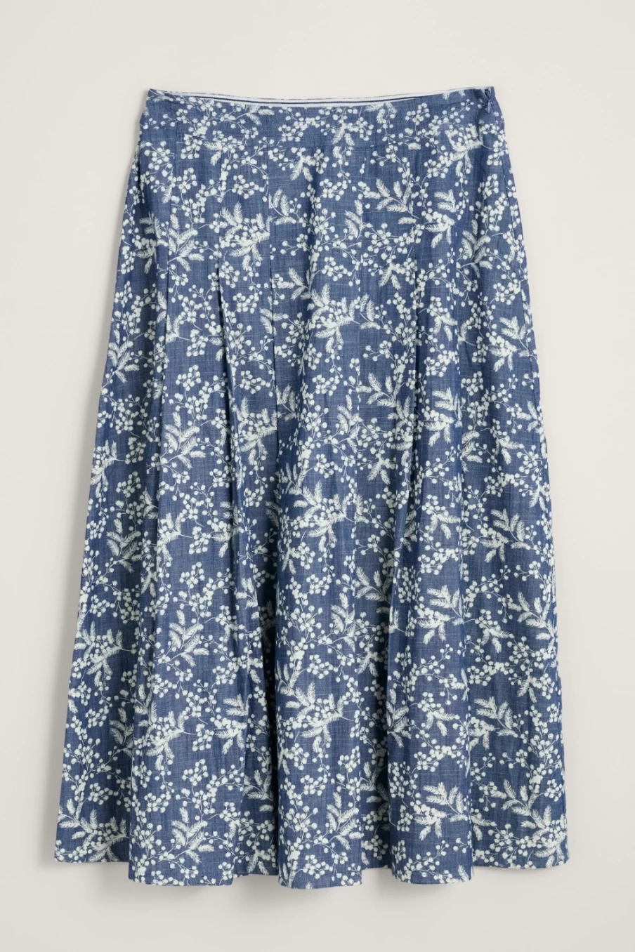 Seasalt Cornwall Women's Mimosa Indigo Jamboree Chambray Midi Skirt