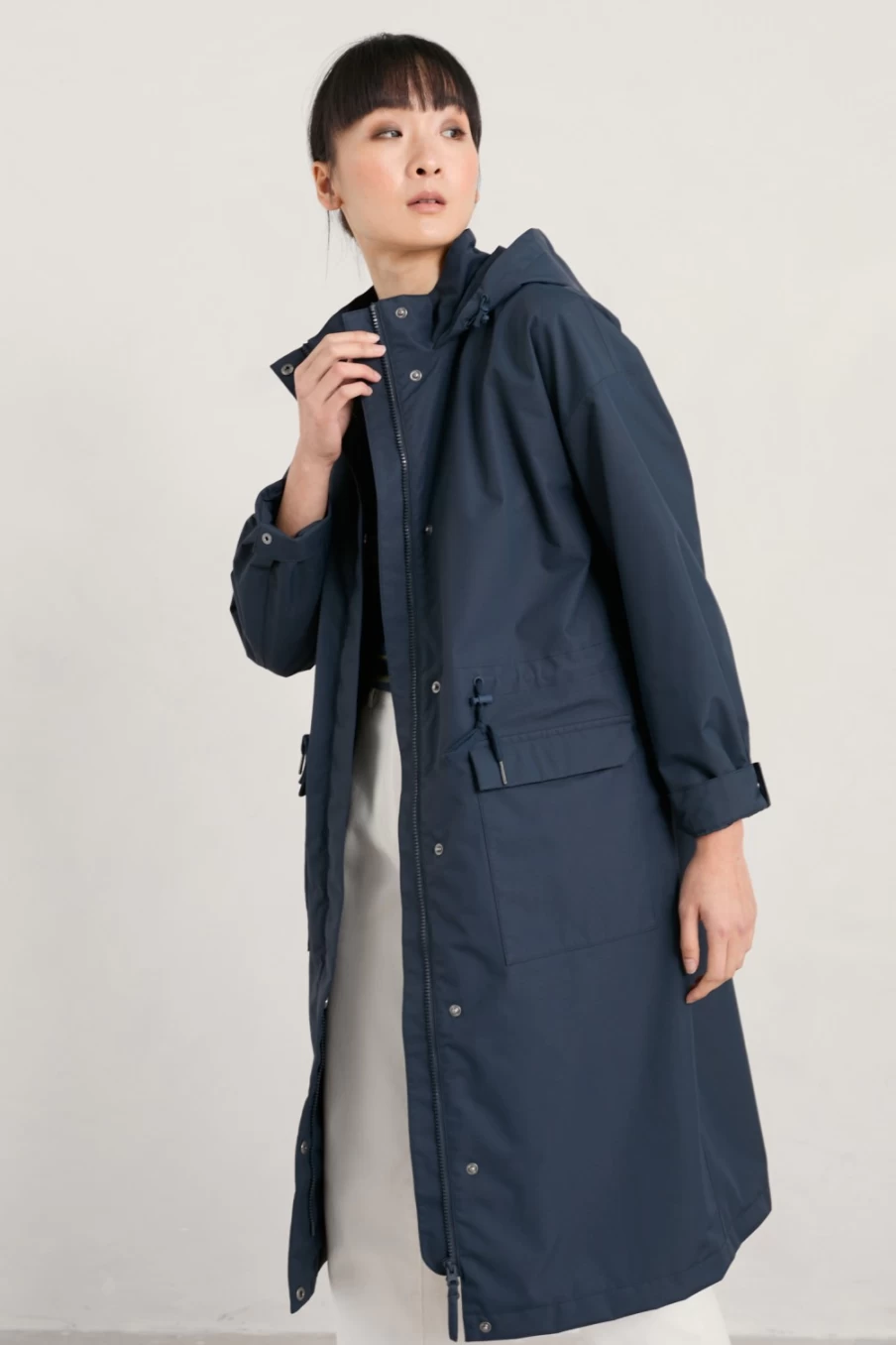 Seasalt Cornwall Women's Maritime Waterproof Spring Coat - Beech Raincoat for Women