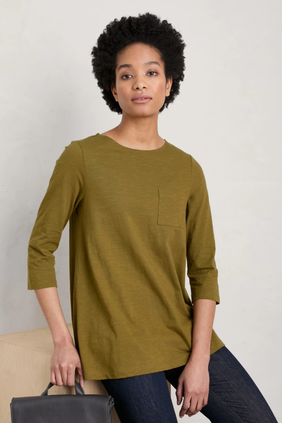 Seasalt Cornwall Women's Tregonning 3/4 Sleeve Top