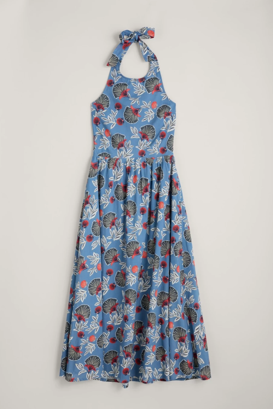 Seasalt Cornwall Women's Summer Soul Halterneck Maxi Dress - Floral Beach Holiday Long Dress