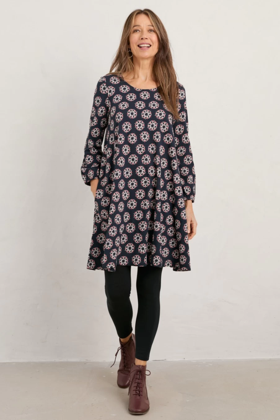 "Seasalt Cornwall Women's Floral Seal Maritime West Wheal Jersey Dress"