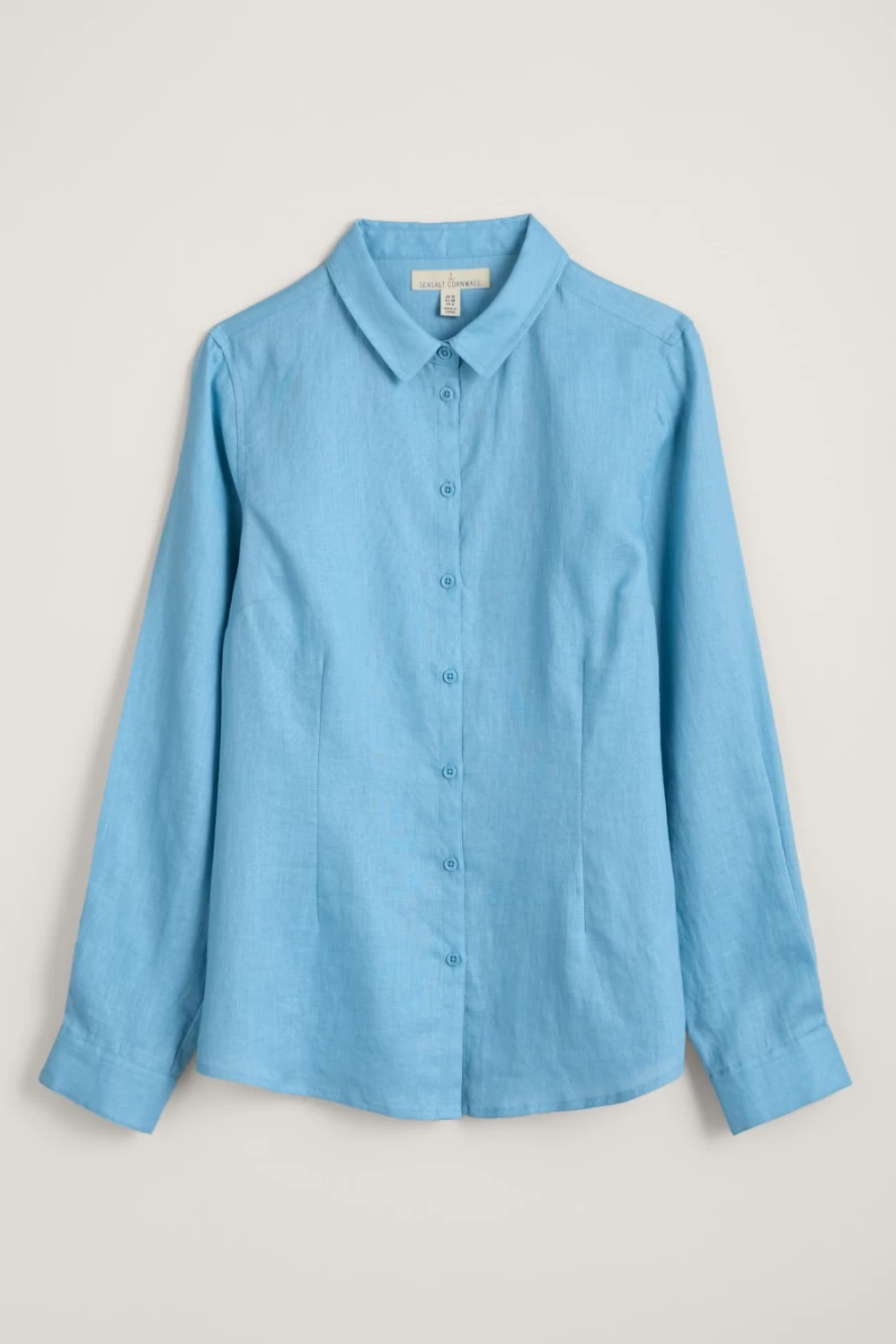 "Seasalt Cornwall Women's Long Path Linen Shirt – Breathable Summer Top"