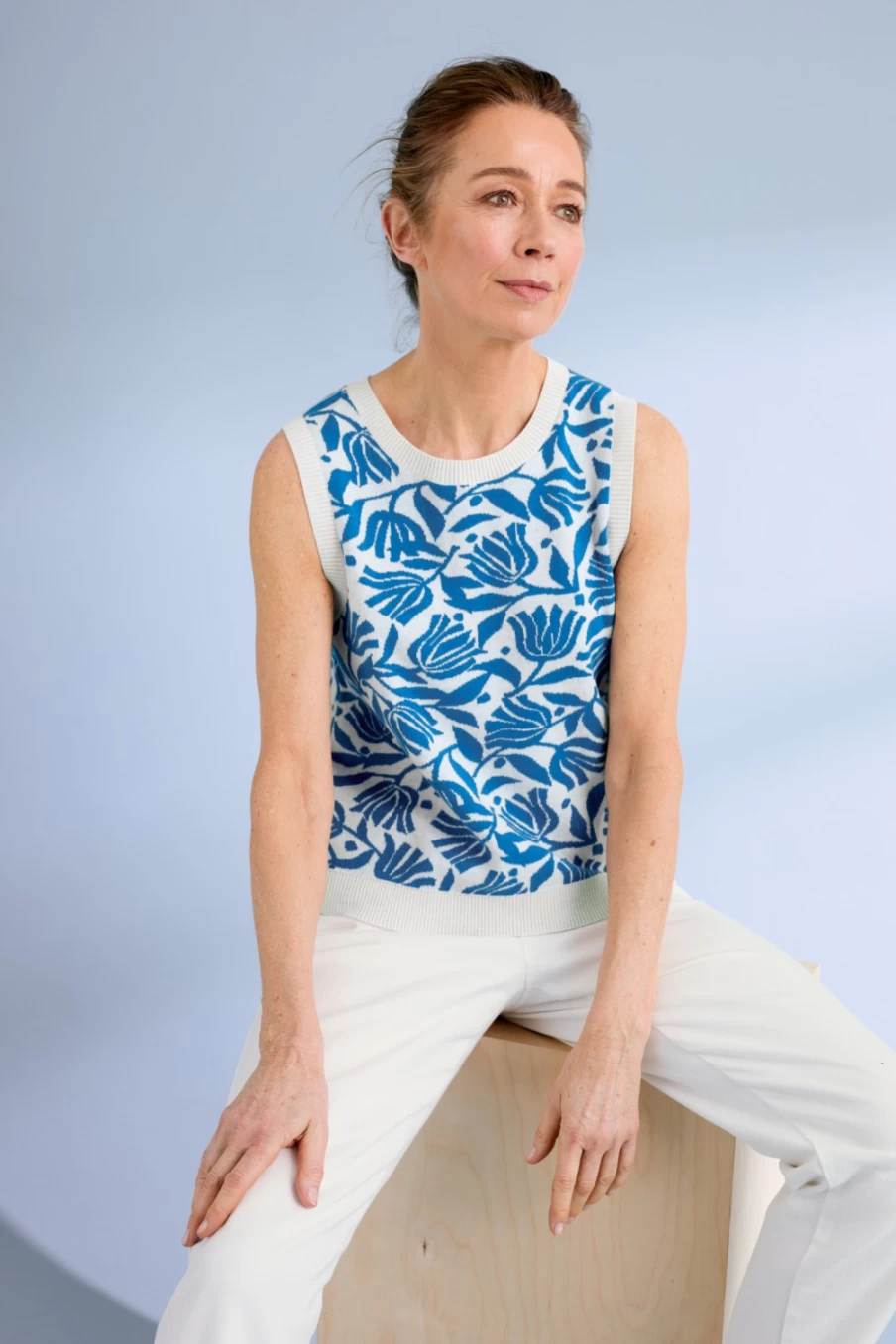 Seasalt Cornwall Women's Clocktower Patterned Knitted Vest - Stylish Cable Knit Sweater