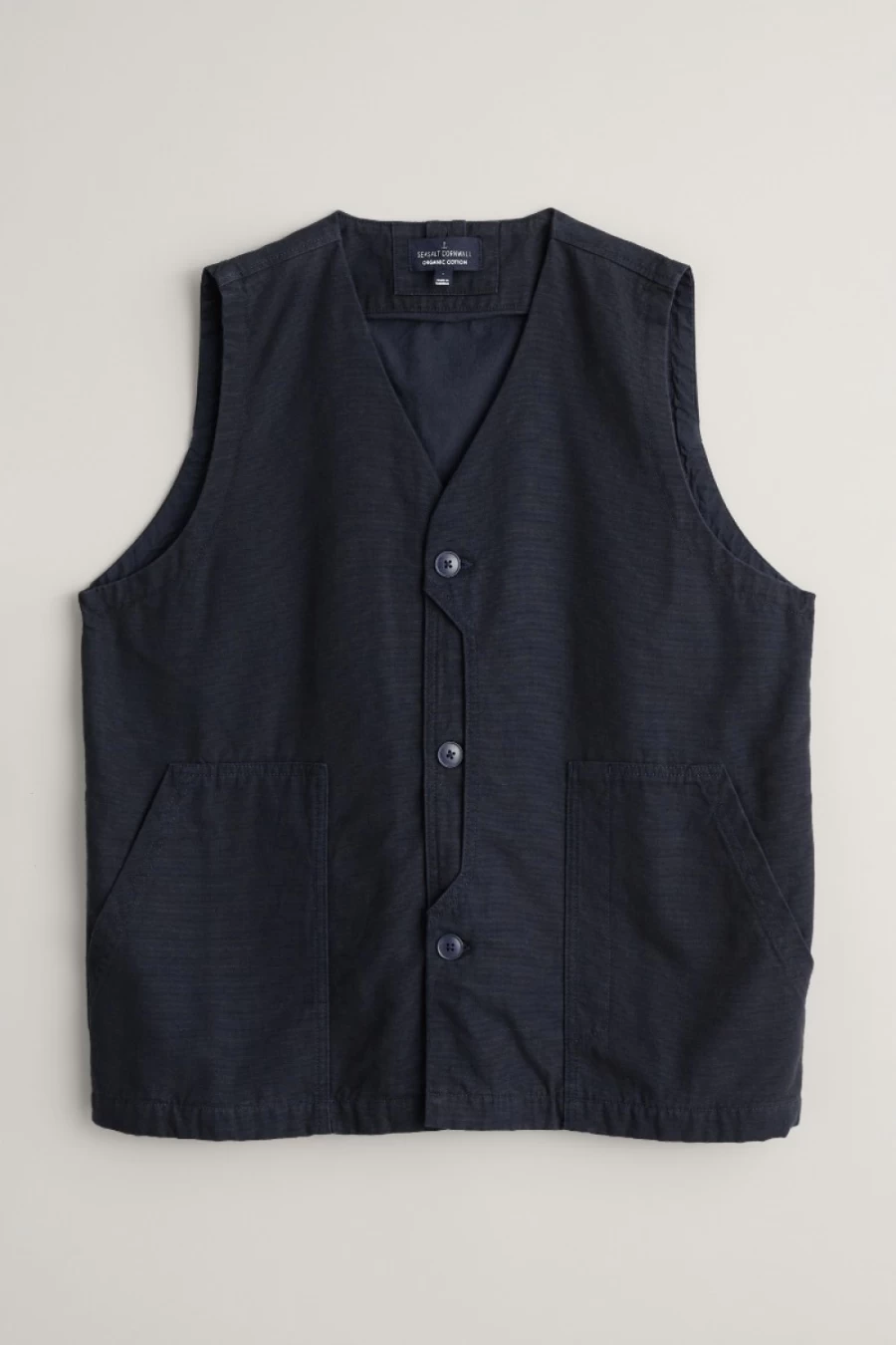 Men's Inkwell Organic Cotton Waistcoat by Seasalt Cornwall