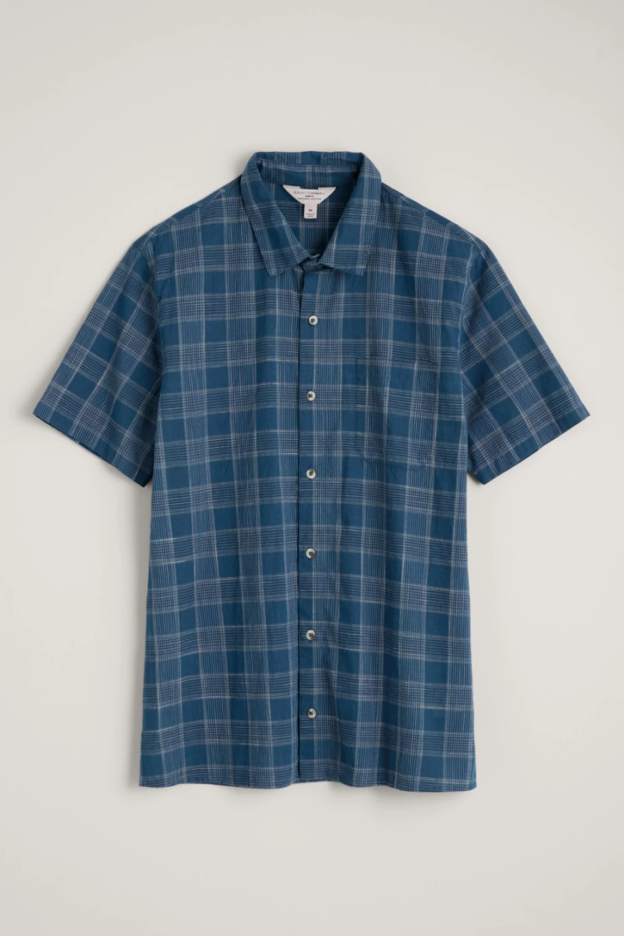 Seasalt Cornwall Men's Lifton Dark Night Check Short Sleeve Shirt