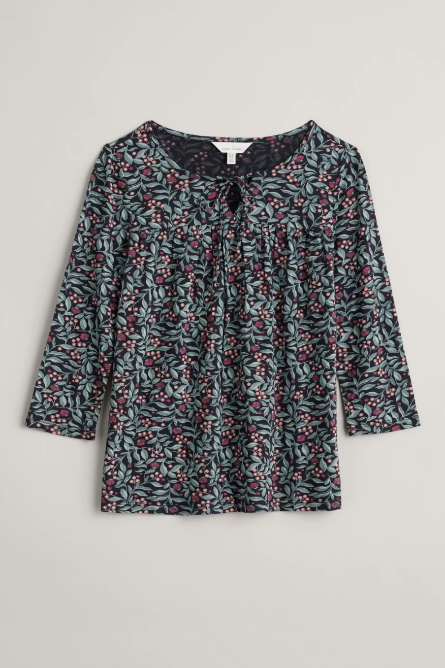 Seasalt Cornwall Women's Ceramic Floral Onyx River's End Jersey Top