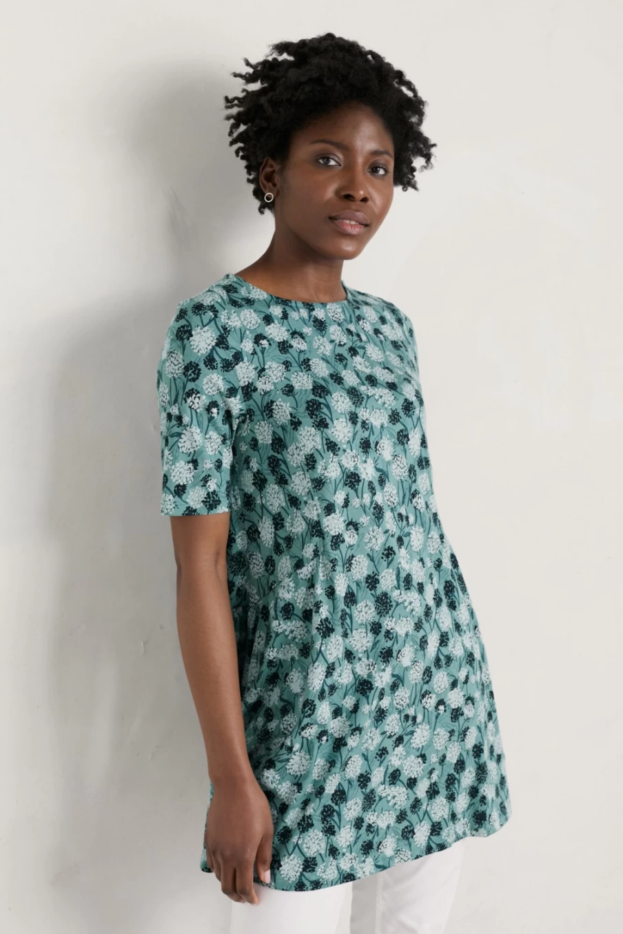 Seasalt Cornwall Women's Saffron Rose Short Sleeve Tunic Top