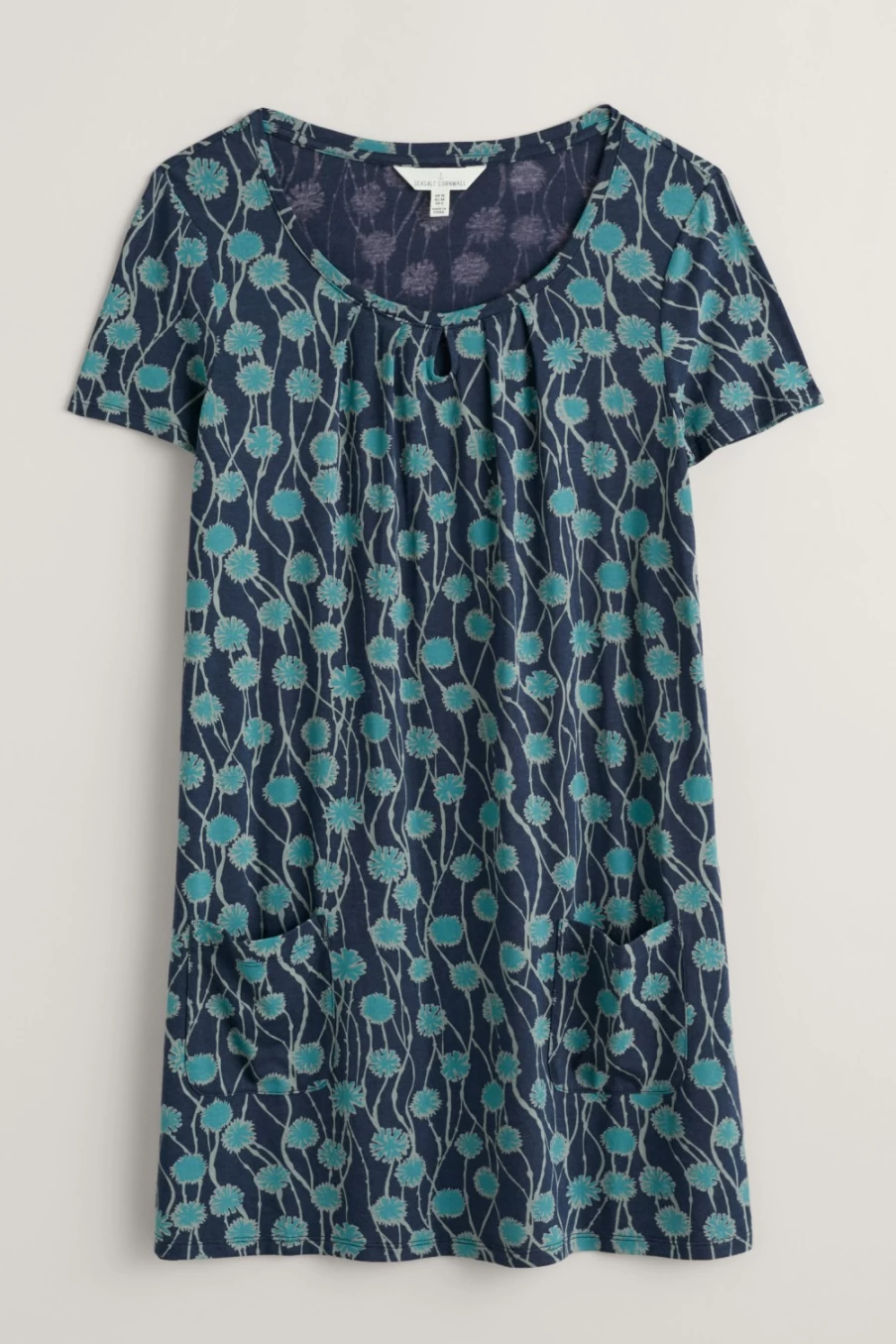 Seasalt Cornwall Women's Seapom Maritime Star Dance Short Sleeve Tunic Top