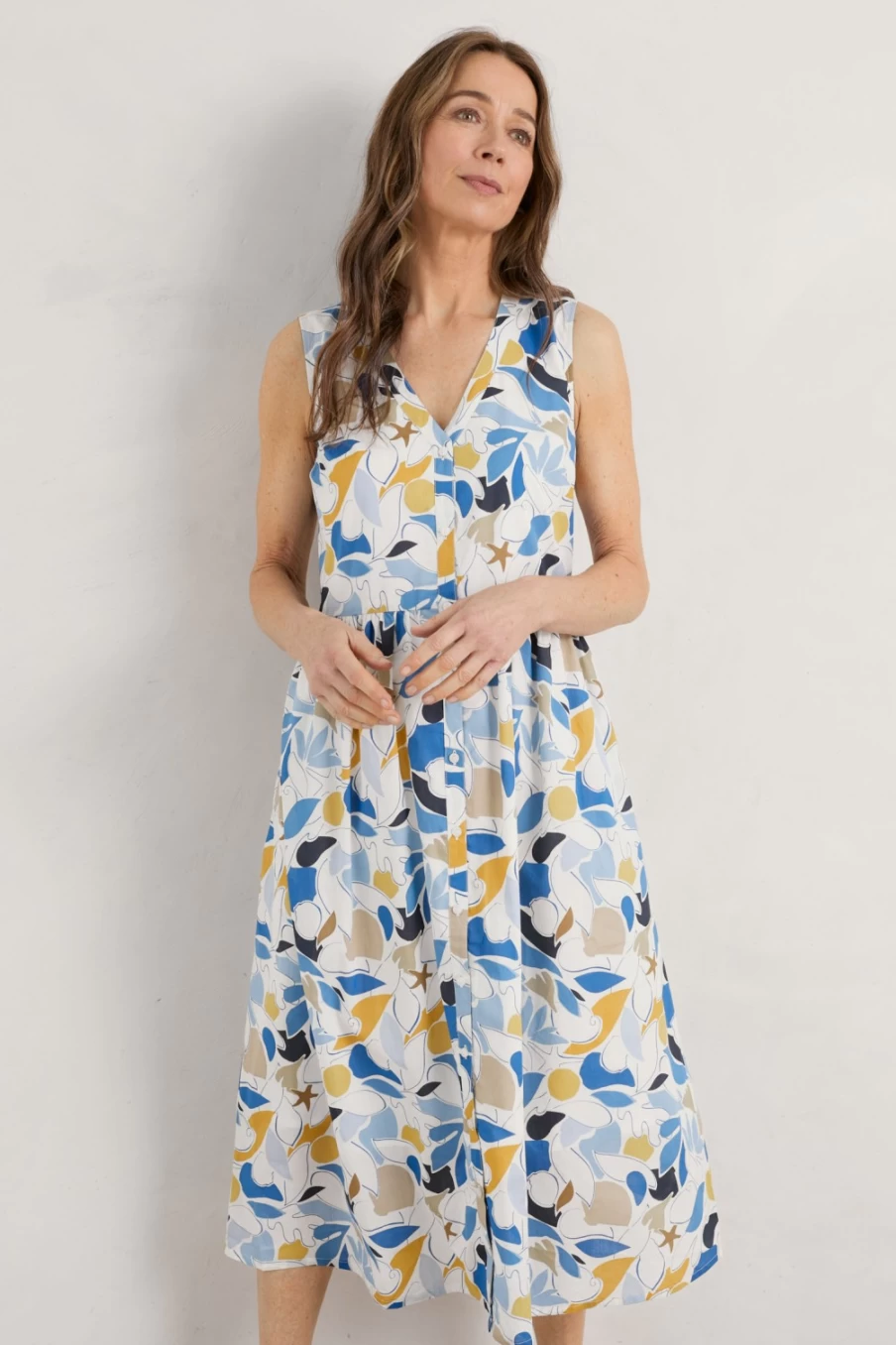 Seasalt Cornwall Women's Shale Way Sleeveless Summer Dress