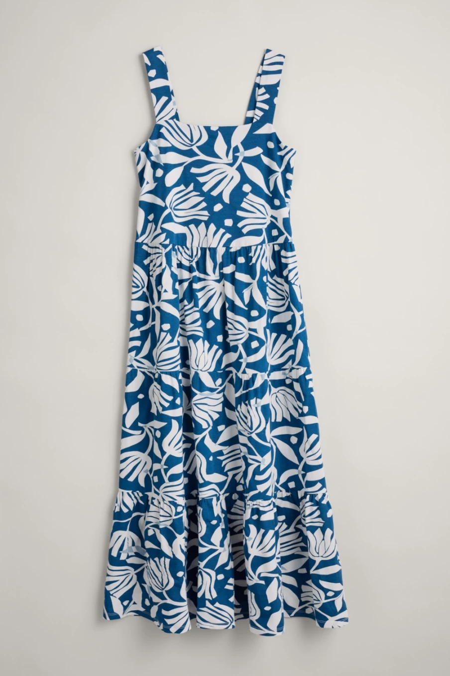 "Seasalt Cornwall Women's Deep Water Tiered Dress – Flowy Summer Beach Dress"