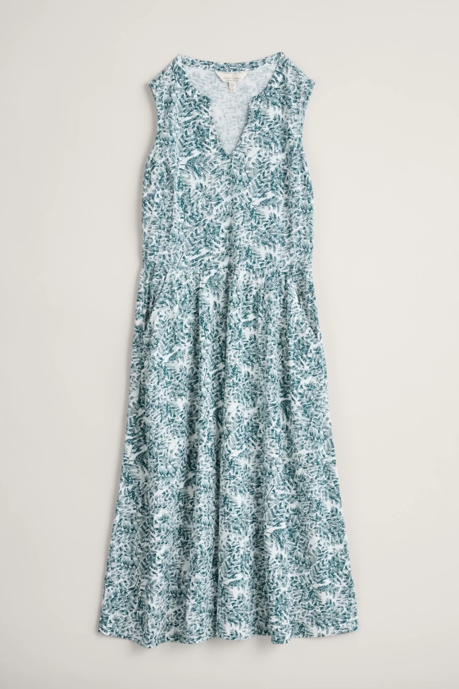 Seasalt Cornwall Women's Shelter Bay Sleeveless Jersey Midi Dress - Summer Beach Casual Dress