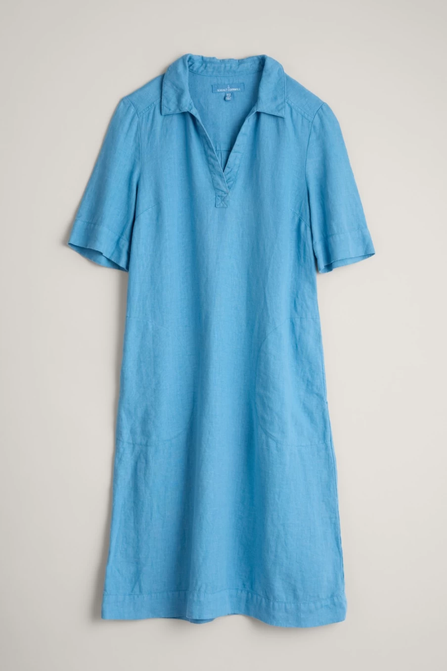 "Seasalt Cornwall Women's Sea Blue Net Float Linen Dress"