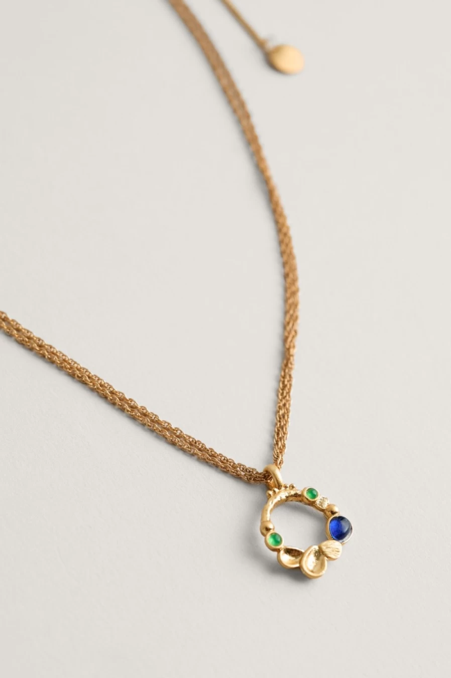 Seasalt Cornwall Women's Double Chain Pendant Necklace in Topaz Gold Mix - Rock Wray Style