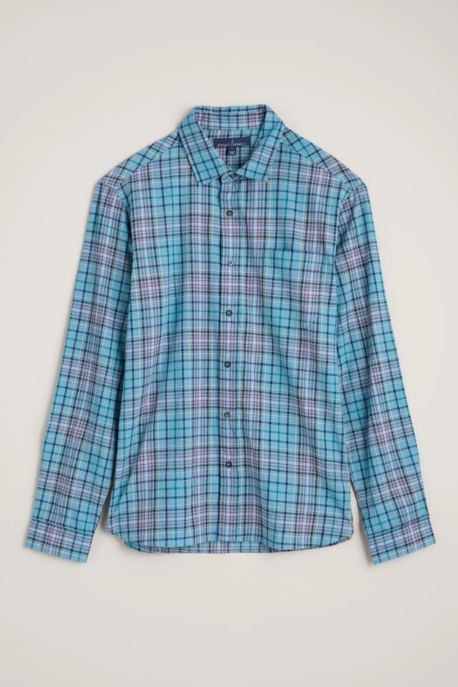 Seasalt Cornwall Men's Checked Cotton Shirt - Classic Plaid Banyan Style