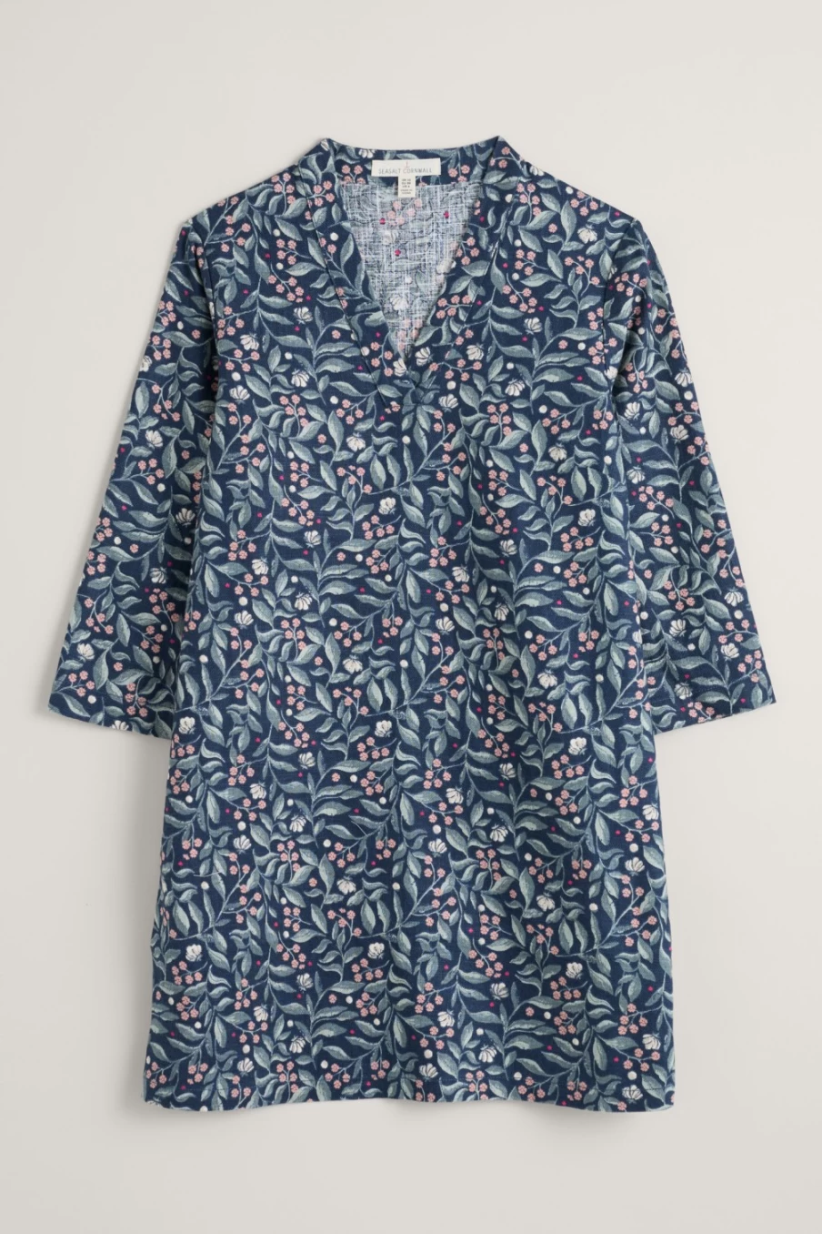 Seasalt Cornwall Women's Ceramic Floral Maritime Ramie Tunic - Curves Flow Style