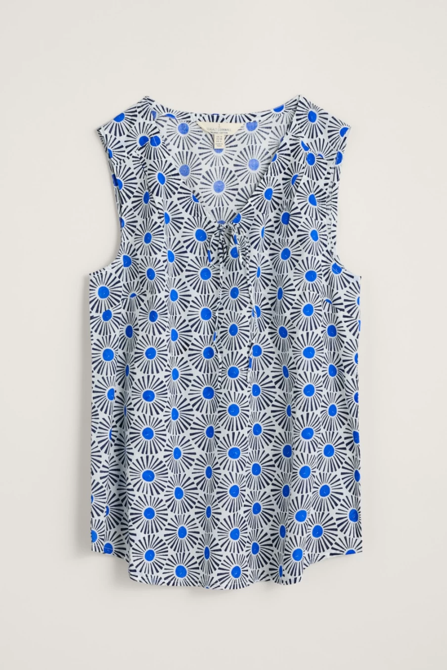 Seasalt Cornwall Women's Cobbs Well Sleeveless Top - Lightweight Summer Blouse