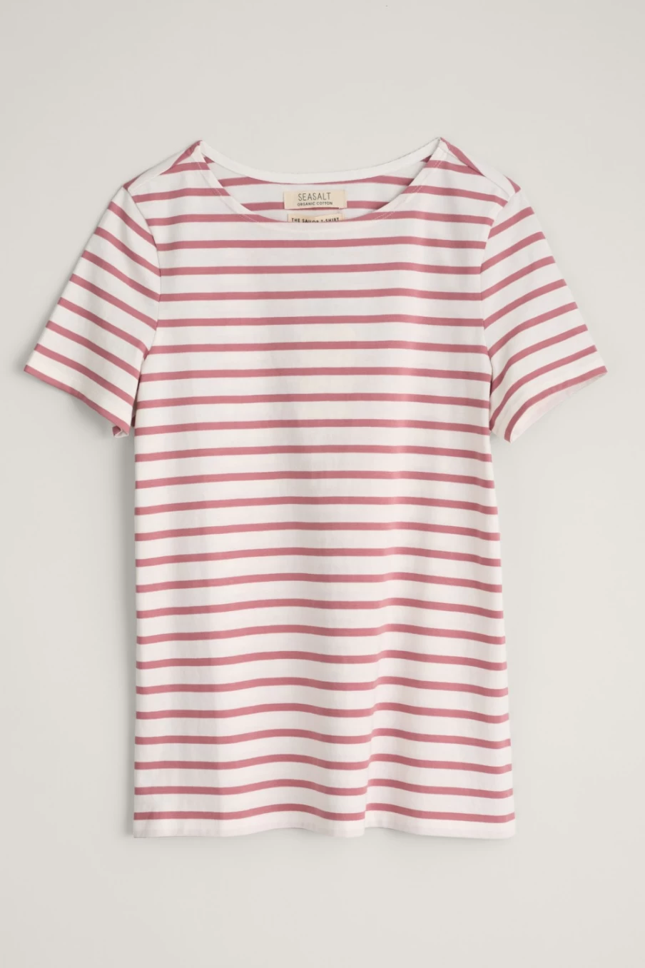"Seasalt Cornwall Women's Sailor Striped T-Shirt – Classic Navy & White Top"