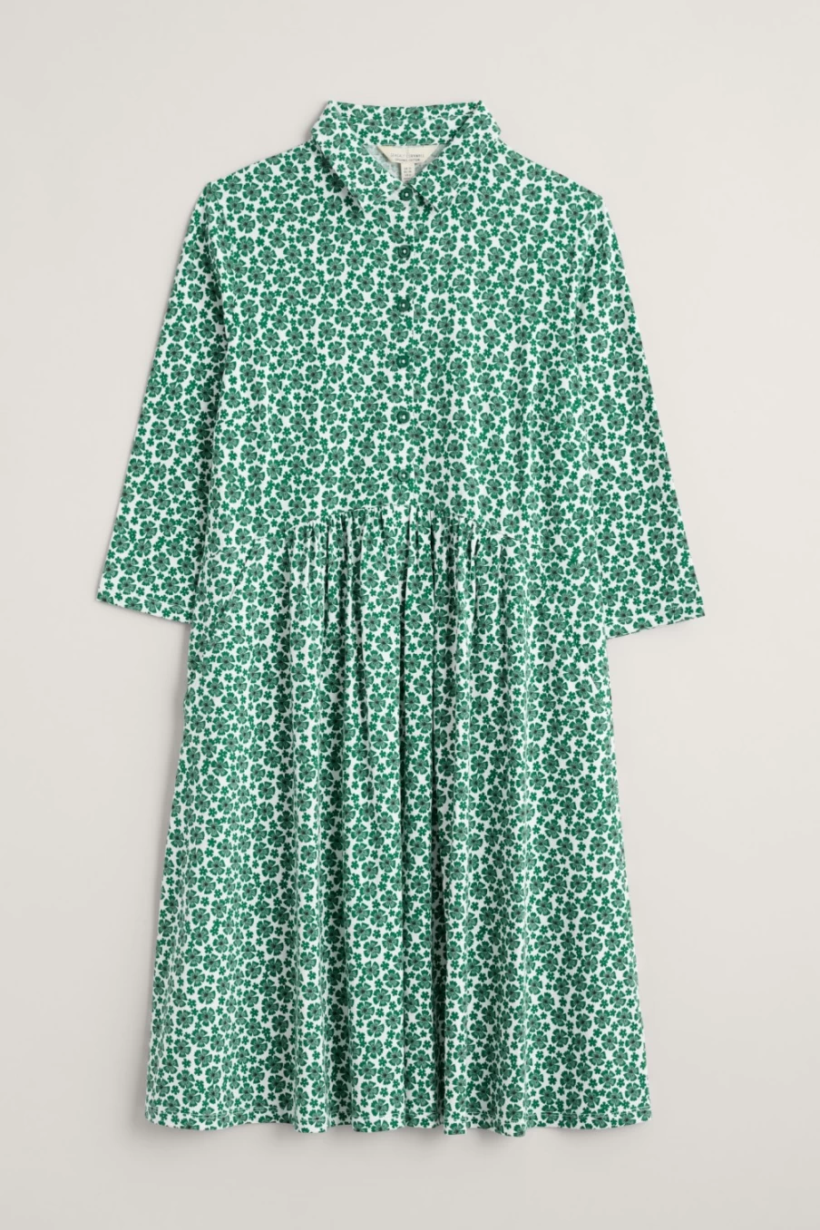 Seasalt Cornwall Women's Wood Rush Jersey Dress in Mallow Stamp Chalk