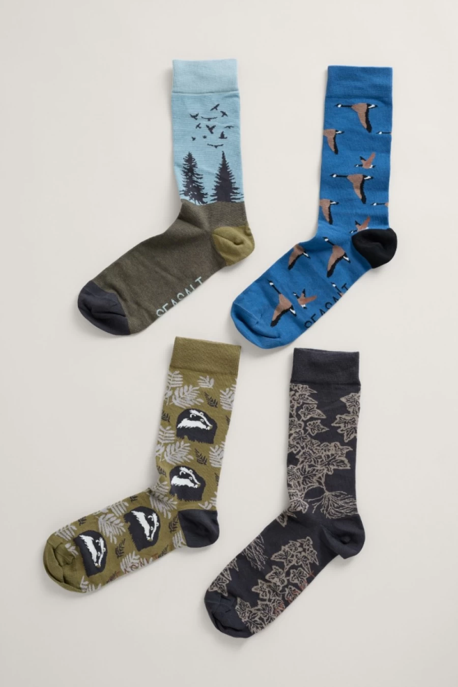 "Seasalt Cornwall Men's Sailor Socks Gift Box Set Of 4"