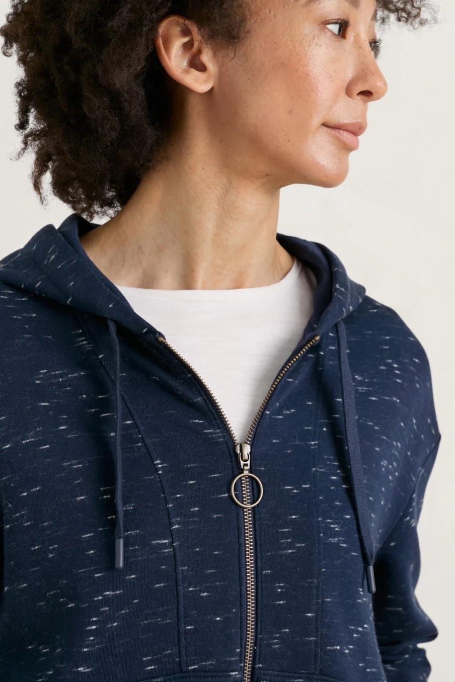Seasalt Cornwall Women's Maritime Centre Zip-Front Hoodie | Full Zip Hooded Sweatshirt