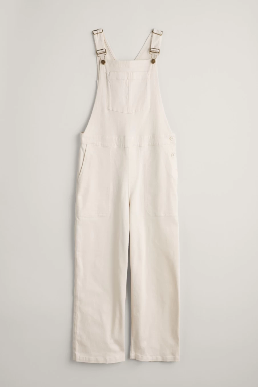 Seasalt Cornwall Women's Ecru Porthallow Cove Dungaree - Comfortable Denim Overalls