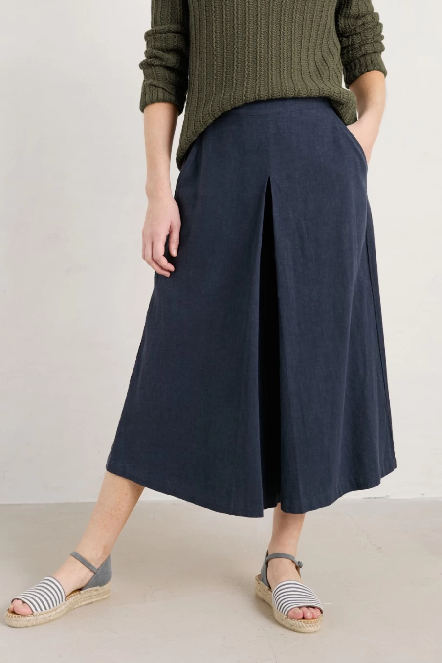 "Seasalt Cornwall Women's Intertidal Wide Leg Culottes Trousers"