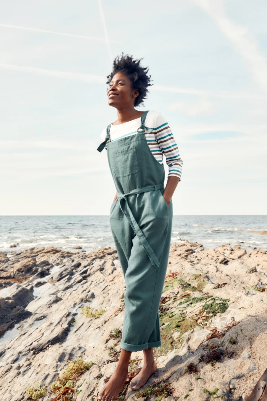 Seasalt Cornwall Women's Dark Lichen Heather Bell Jumpsuit