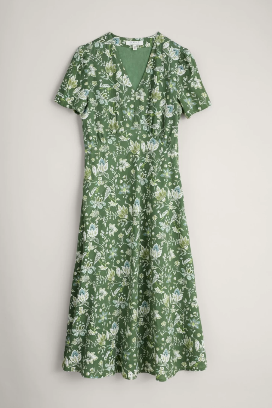 Seasalt Cornwall Women's Hart Fern Midi Dress - Floral Print Casual Summer Dress