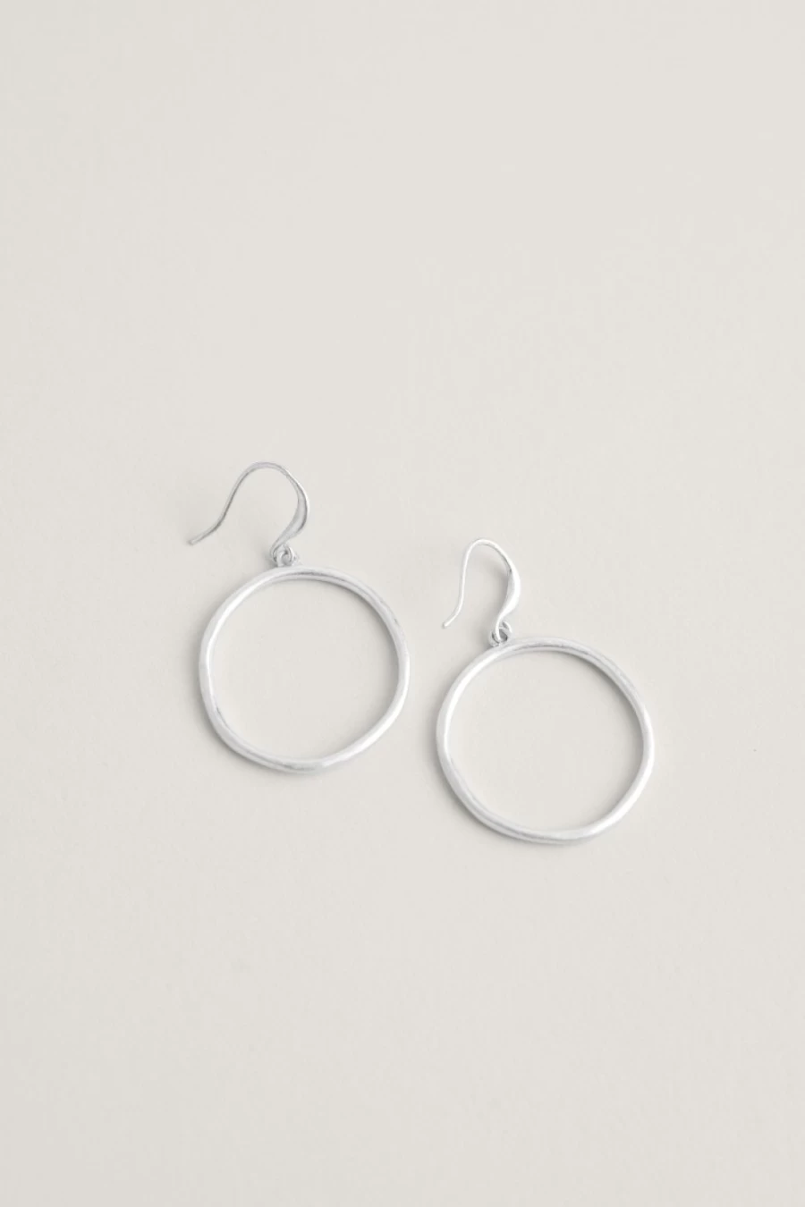 Seasalt Cornwall Viola Silver Cuckoo Flower Hoop Earrings for Women