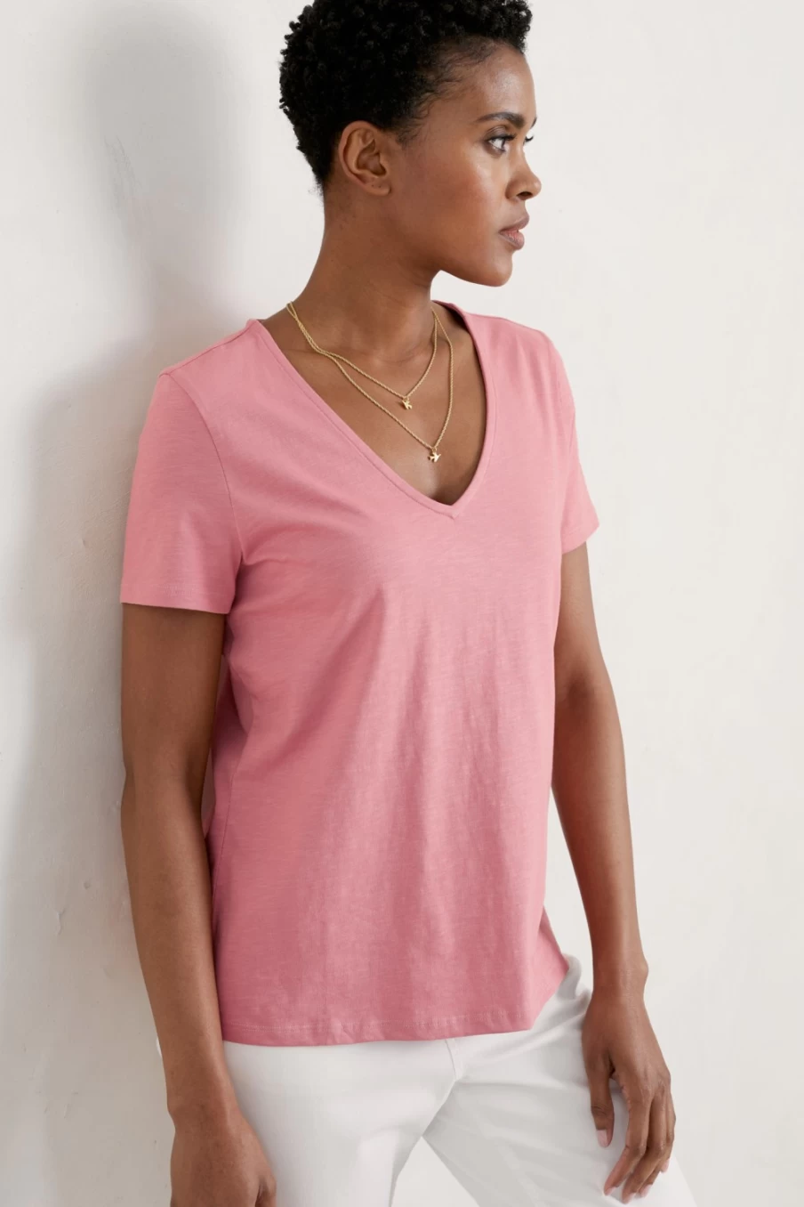 Seasalt Cornwall Women's Talent V-Neck T-Shirt | Soft Cotton Casual Tee