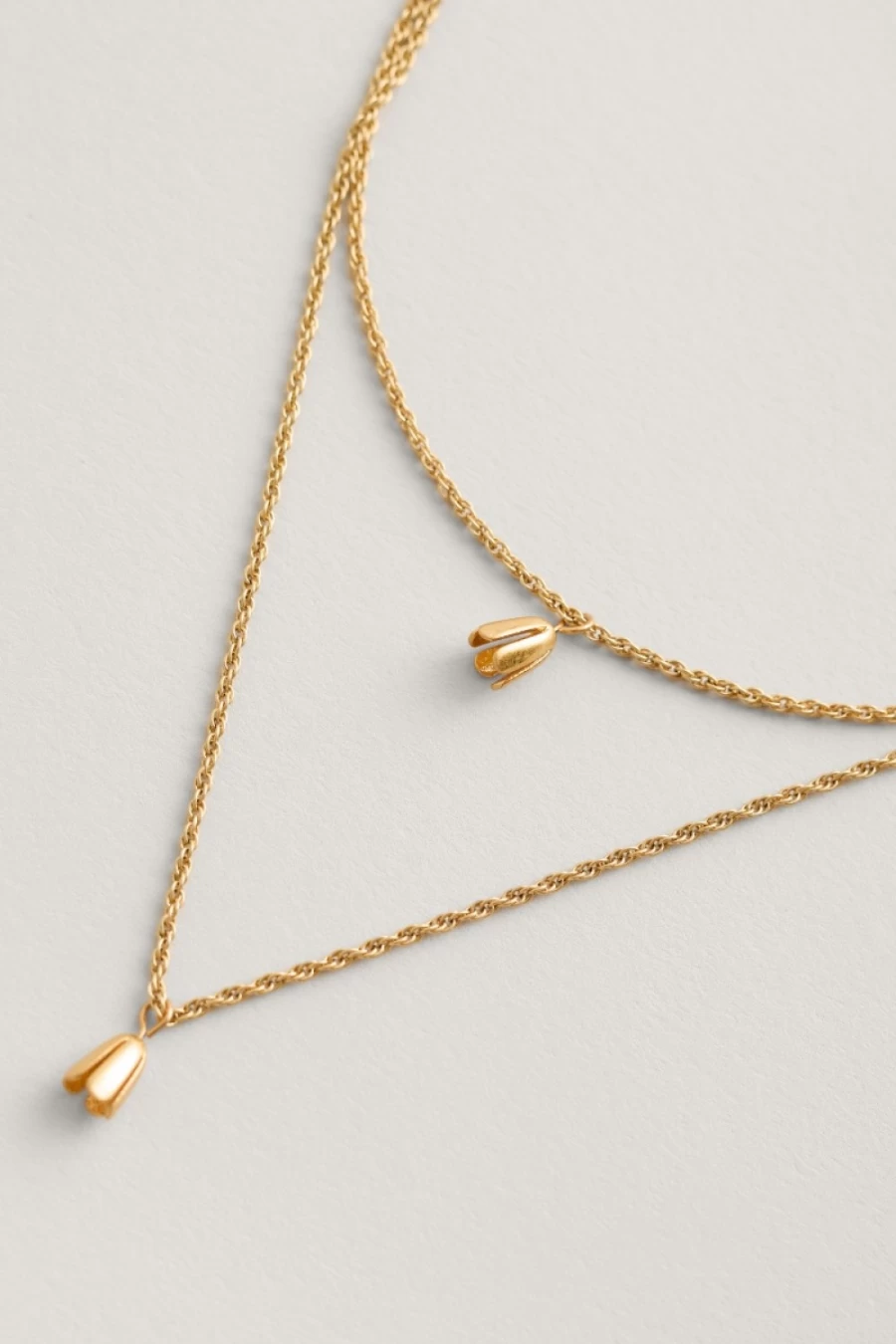 Seasalt Cornwall Women's Viola Gold Waving Meadow Double Chain Necklace