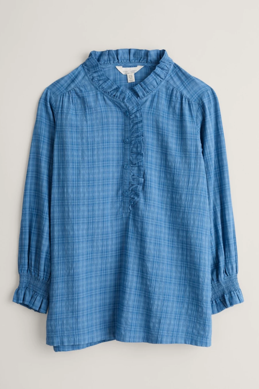Seasalt Cornwall Women's Mid Whirl Checked Feather Star Top