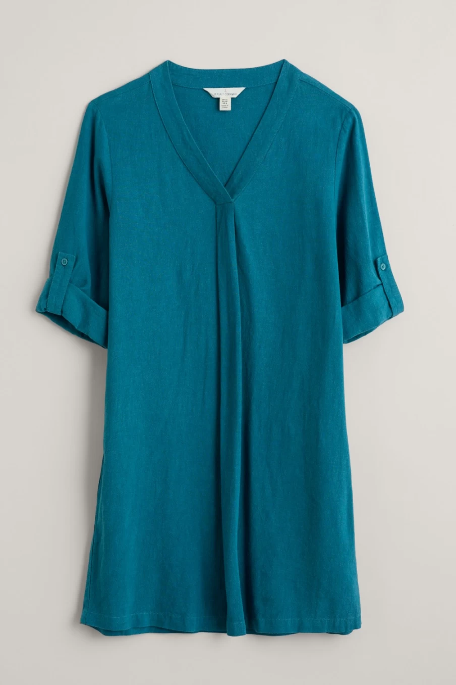 Seasalt Cornwall Women's Atlantic Linen Blend V-Neck Brittle Star Tunic Top