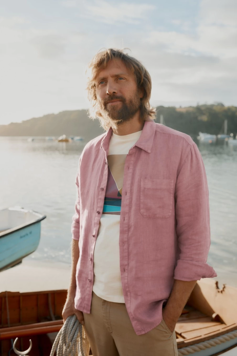 Seasalt Cornwall Men's Curator Linen Shirt – Premium Linen Shirt for Men