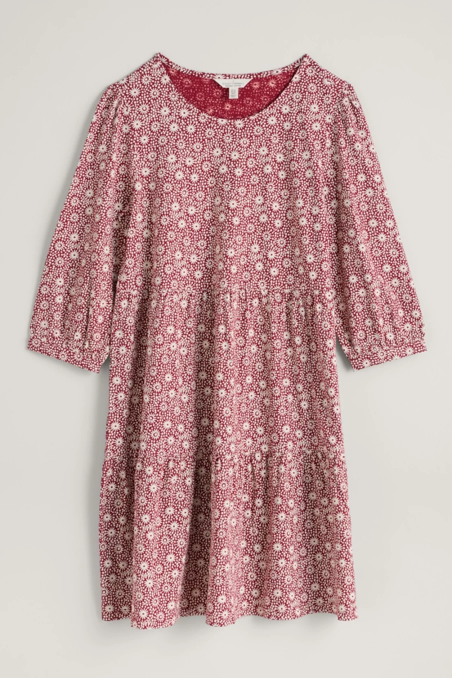 Seasalt Cornwall Women's Heron Dip Tiered Jersey Dress - Flowy Summer Beach Dress