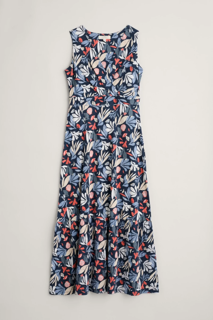"Seasalt Cornwall Women's Collaged Sea Maritime Beach Glass Maxi Dress"