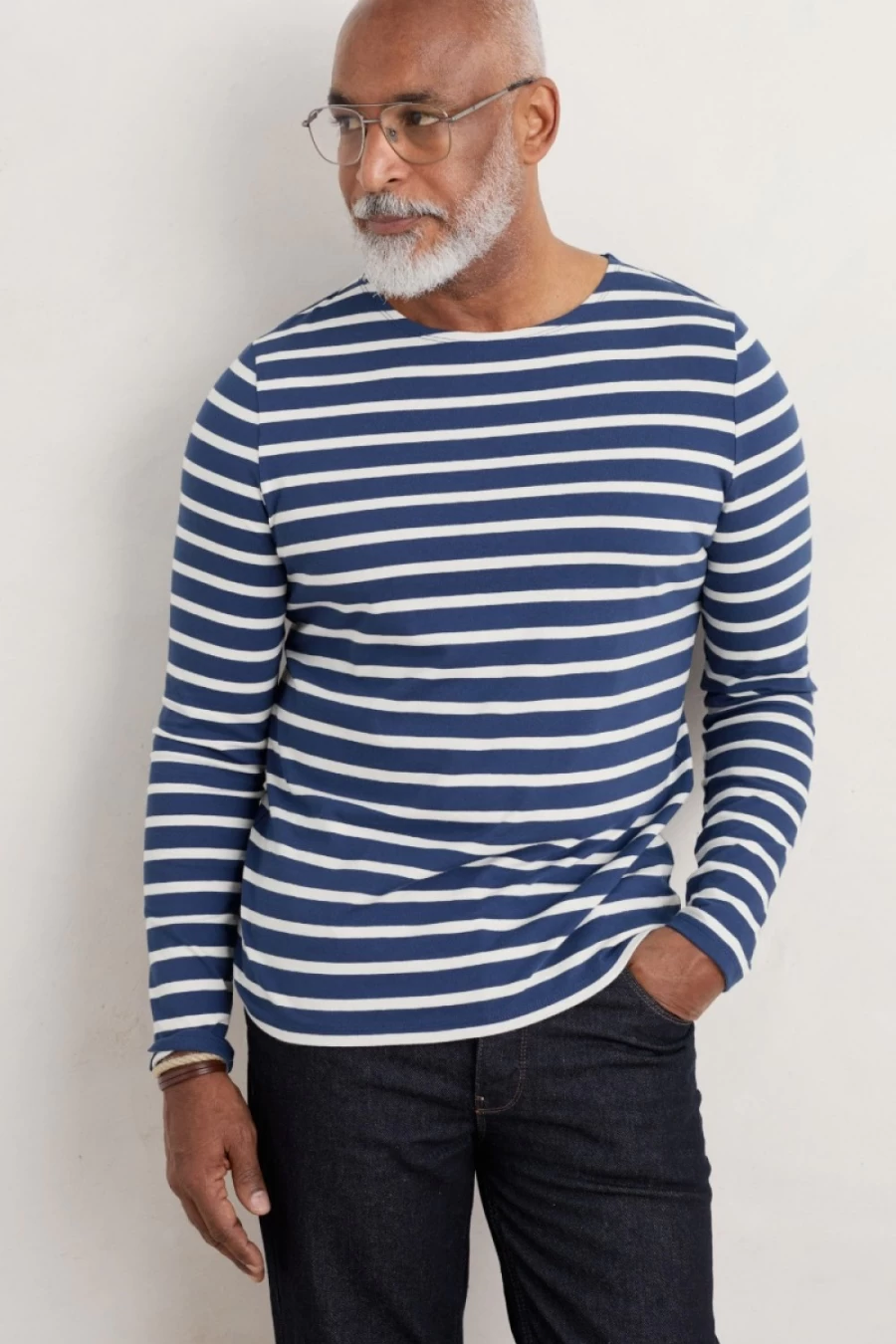 Men's Seasalt Cornwall Sailor Shirt - Classic Nautical Striped Top for Men