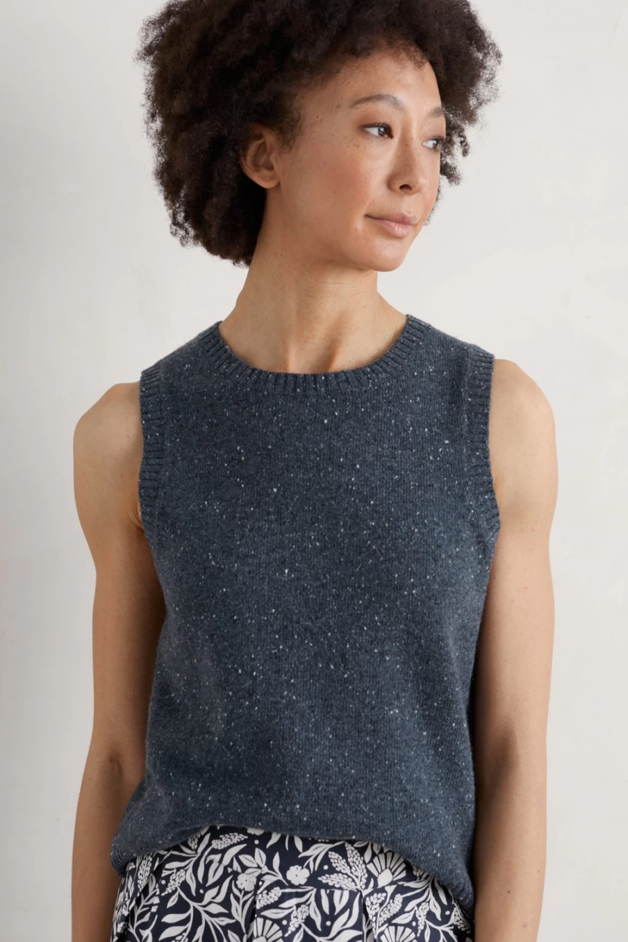 Seasalt Cornwall Women's East View Knitted Vest - Lightweight Comfortable Cable Knit Cardigan