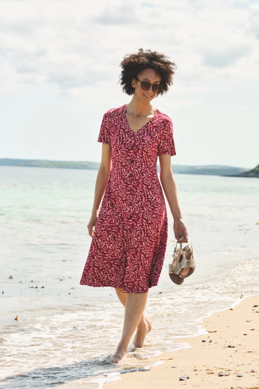 "Seasalt Cornwall Women's Lilian Floral Tea Dress - Stylish Summer Dress"