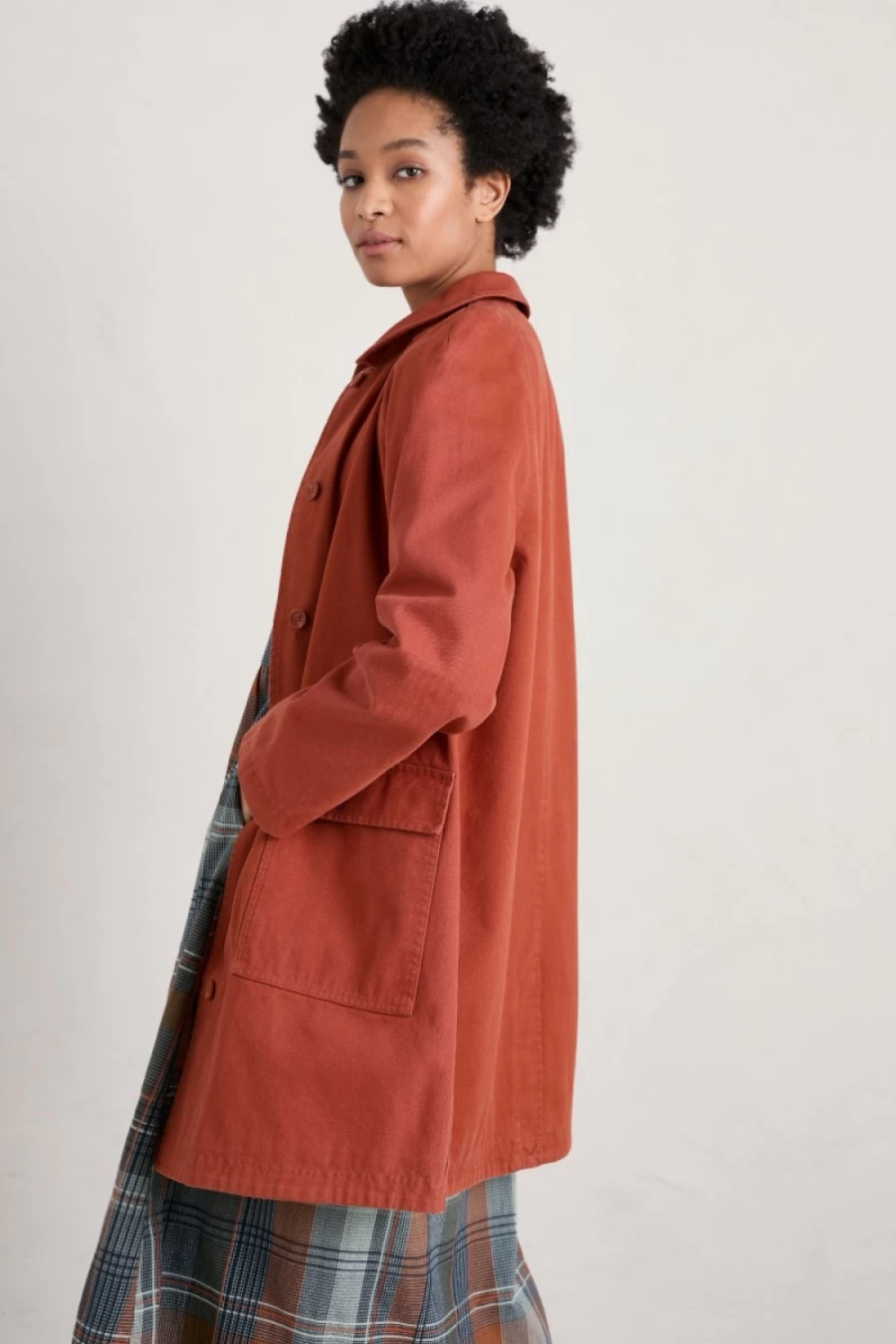 "Seasalt Cornwall Women's Terracotta Roberts Coat"