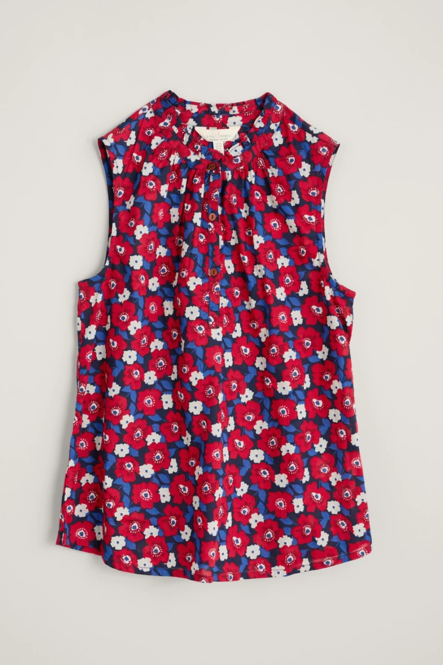 Seasalt Cornwall Women's Floral Sleeveless Blouse - Lightweight Summer Top