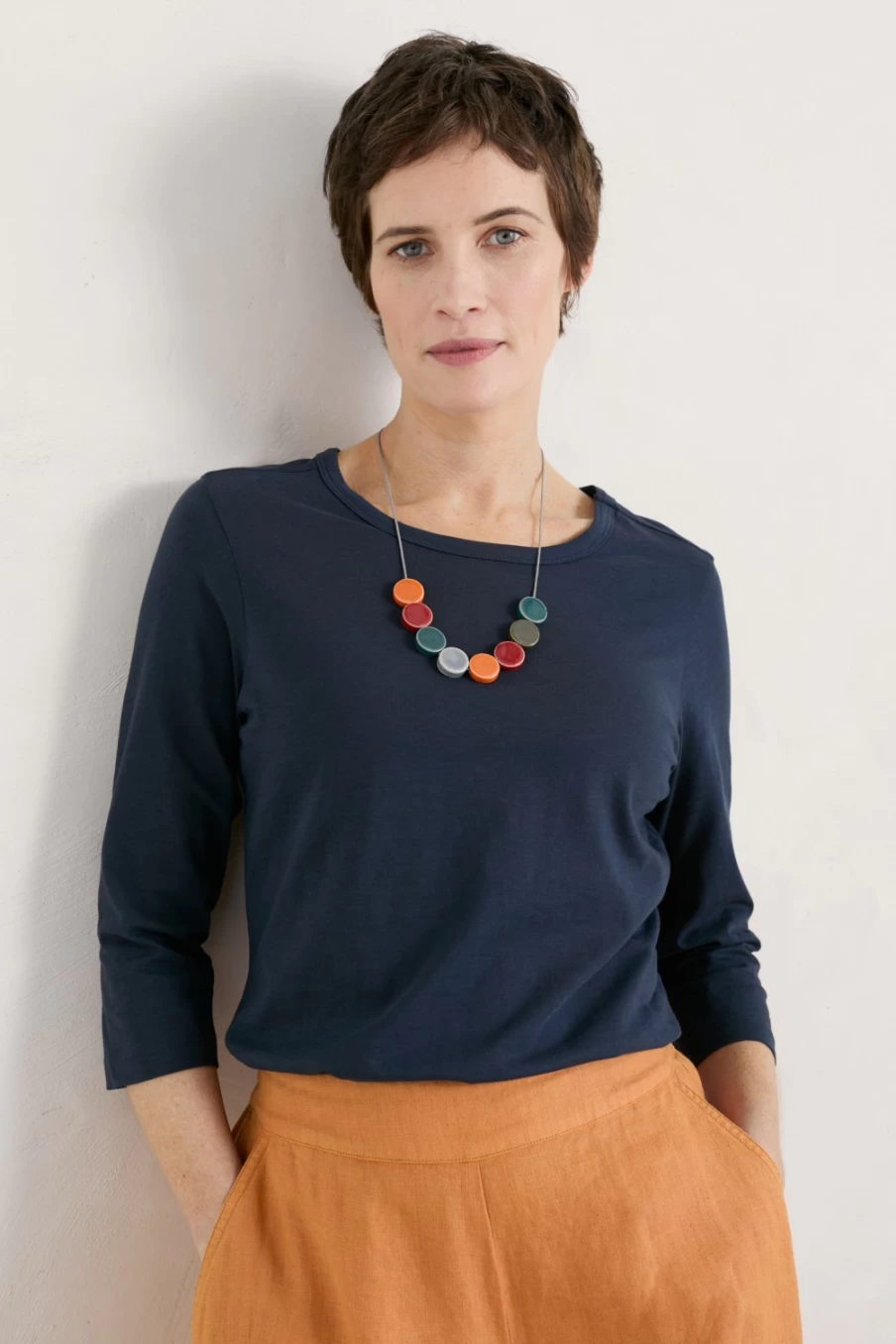 Seasalt Cornwall Women's Maritime Reflection 3/4 Sleeve Top