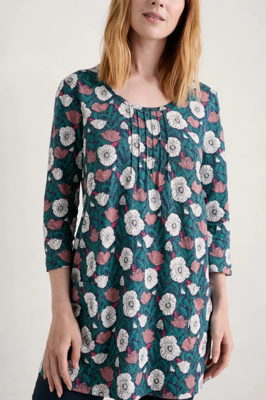 Seasalt Cornwall Women's Busy Lizzy 3/4 Sleeve Tunic Top
