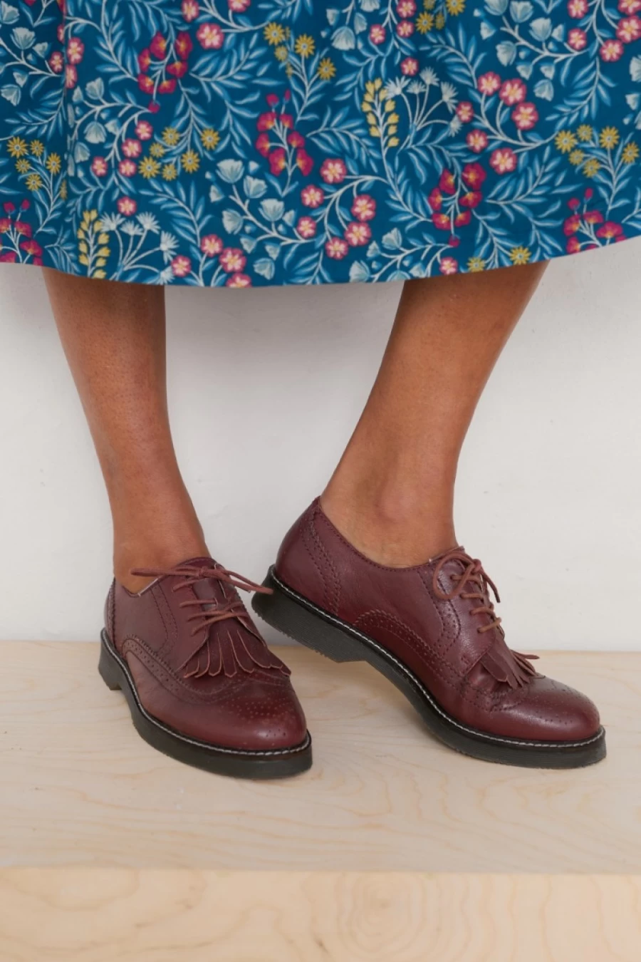 Seasalt Cornwall Women's Merlot Leather Brogues | Landward Style