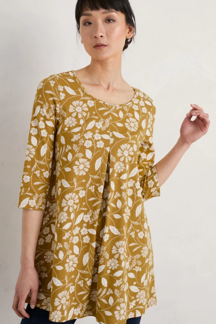 Seasalt Cornwall Women's Arusha Cotton Jersey Tunic - Soft Comfortable Casual Top