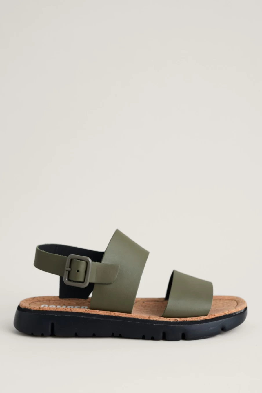 Seasalt Cornwall Women's Medium Green Camper Flat Double Strap Sandals