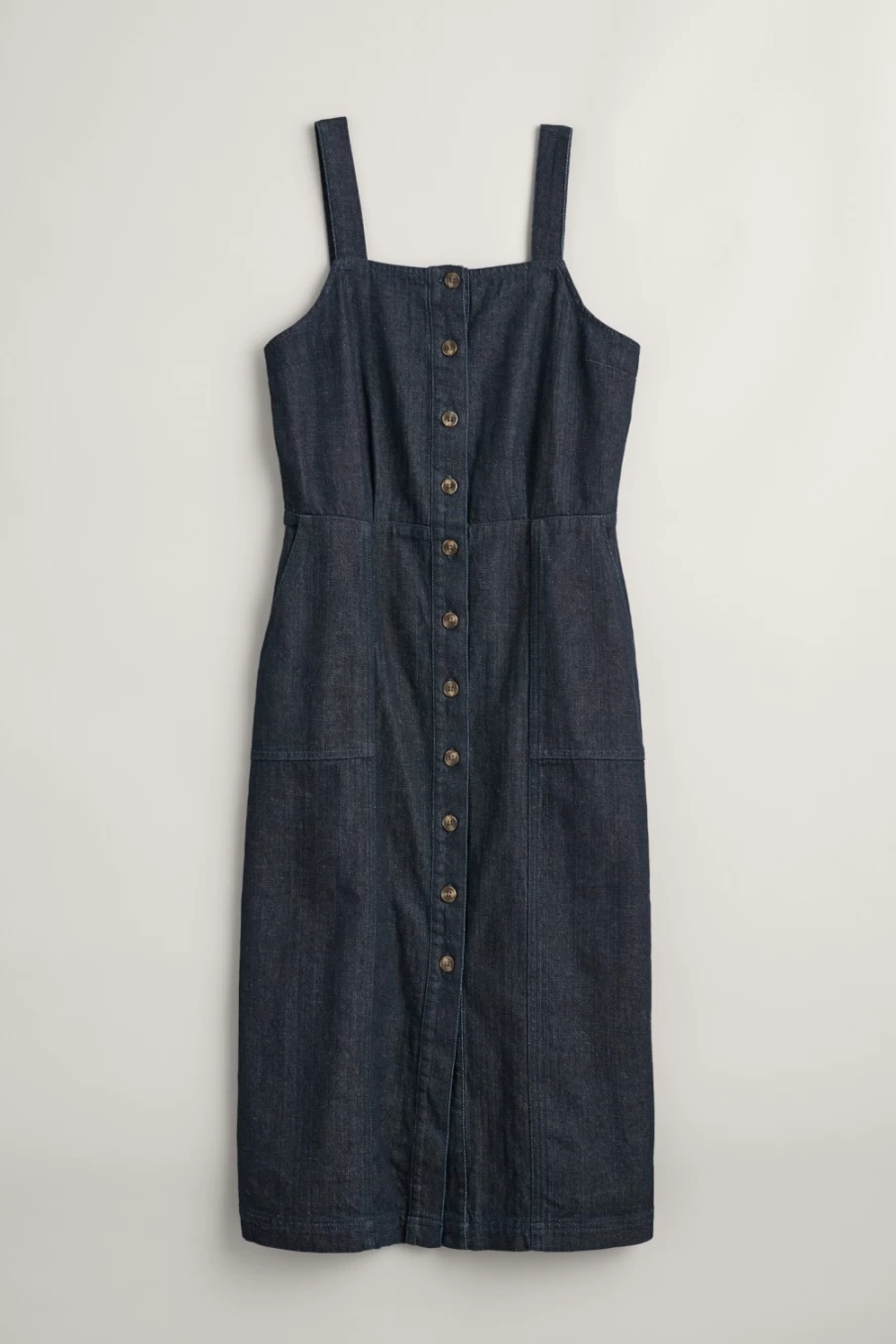Seasalt Cornwall Women's Dark Indigo Wash River Rock Midi Pinafore Dress