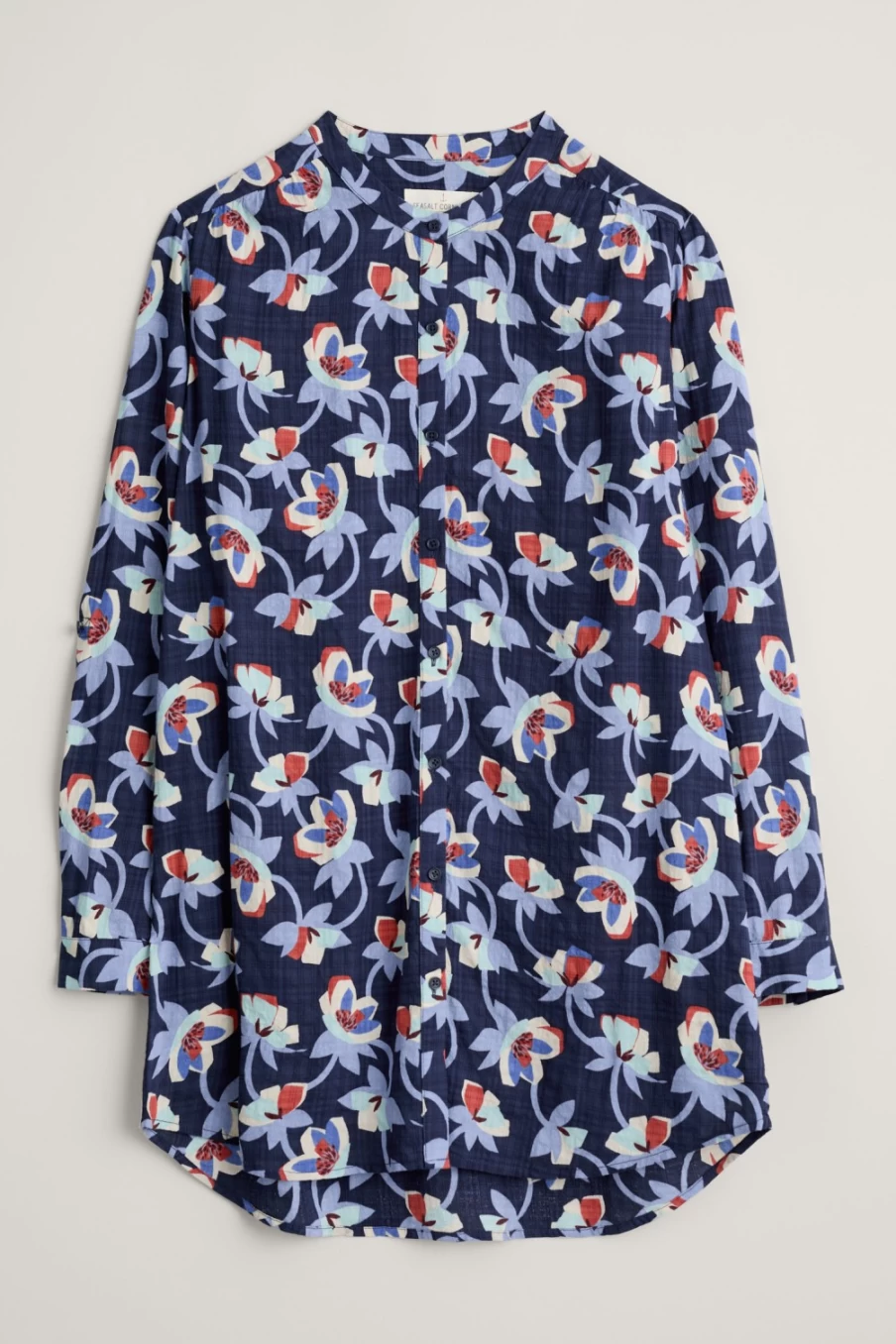 Seasalt Cornwall Women's Hellebore Collage Maritime Flight Home Longline Shirt