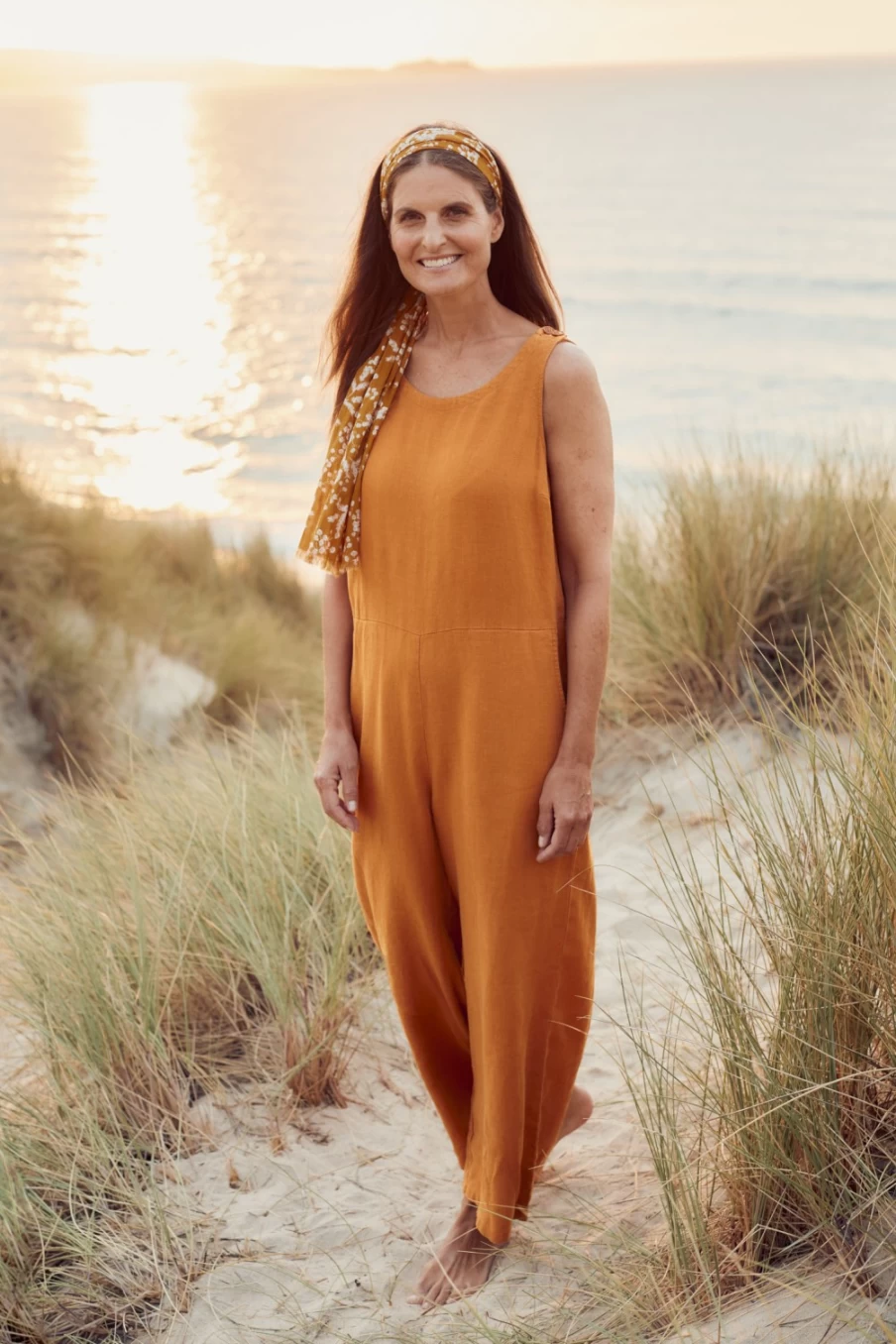 Seasalt Cornwall Women's Cumin Linen Jumpsuit - Salt Air Style